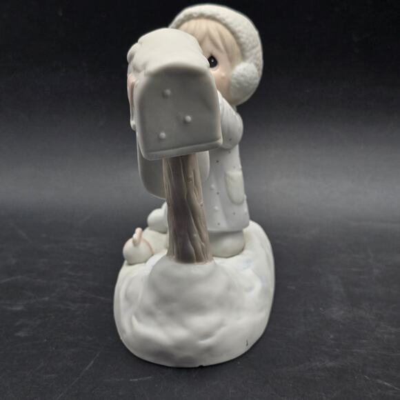 Precious Moments 1984 Im Sending You A White Christmas Mail Letter - Picture 3 of 7